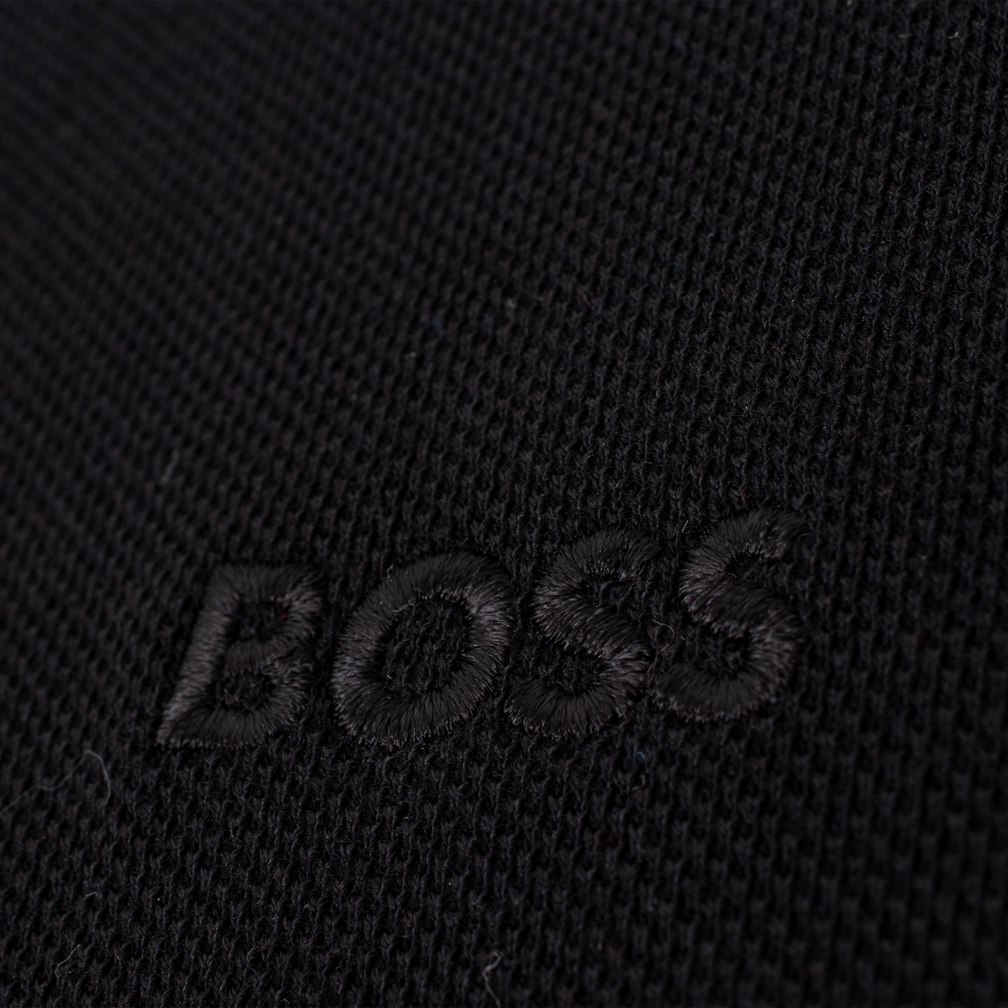 Boss Paddy Cotton Pique Mens Polo Shirt Black